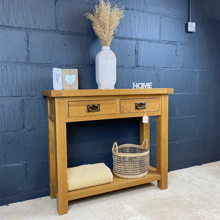 Country Oak Console Table